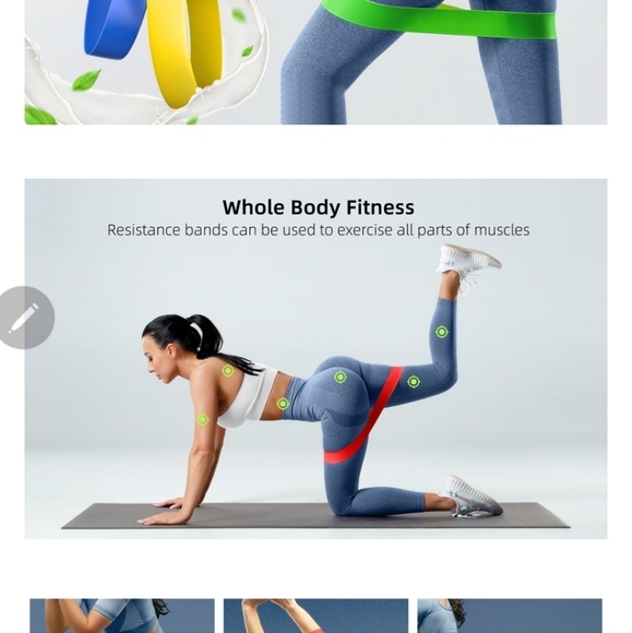 😎U Power Resistance Bands Set Of 5 Wuth Pouch - Picture 3 of 6